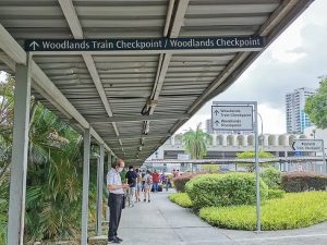 Pathway To Woodlands Train Checkpoint