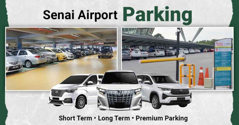 Discover short-term, long-term, and premium parking, accessibility, security, and online booking at Senai Airport.