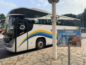 The WTS Travel Coach At the Singapore Flyer Meeting Point